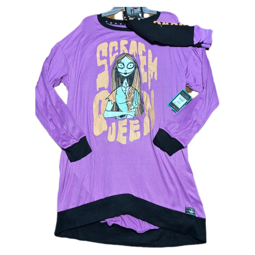 Disney’s The Nightmare Before Christmas Long Sleeve Sleepshirt, Size Large